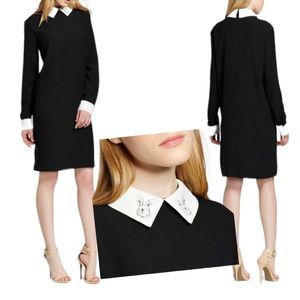 Victoria Beckham Peter Pan Collar Bunny Dress size large in good condition black